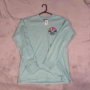 Men's Blue and Multi Tshirt